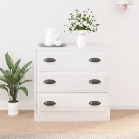 Sideboard High gloss white Engineered wood Small Sidebo...