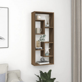 Wall Shelf Brown Oak Engineered wood 14.2 x 6.3 x 35.4 ...