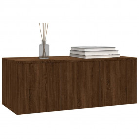 TV Cabinet Brown Oak Engineered Wood Storage TV Cabinet