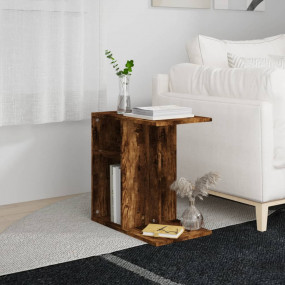 Side Table Smoked oak Engineered wood Medium Side Table