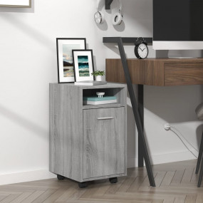 Side Cabinet Gray Sonoma Engineered wood Medium Lockabl...