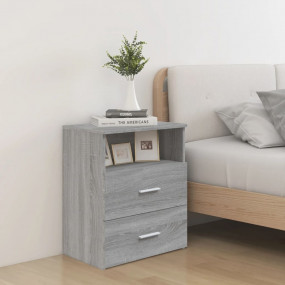 Bed Cabinet Grey Sonoma Engineered wood 19.7x12.6x23.6 ...