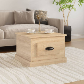 Coffee Table Sonoma oak Engineered wood 19.7 in x 19.7 ...