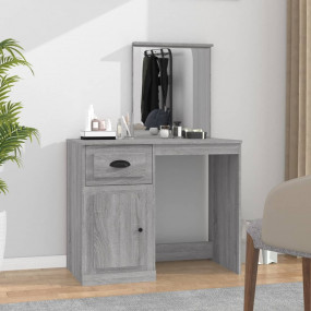 Dressing Table Gray Sonoma Engineered Wood, Acrylic