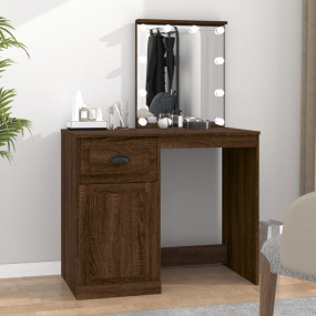 Dressing Table Brown Oak Engineered Wood