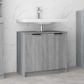 Bathroom Cabinet Grey Sonoma Engineered wood Medium