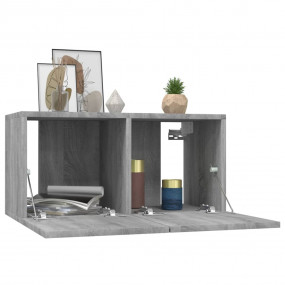 TV Cabinet Grey Sonoma Engineered Wood Medium TV Cabine...