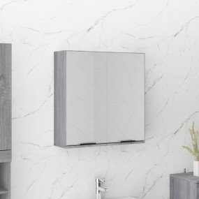 Bathroom Mirror Cabinet Grey Sonoma Engineered wood Med...