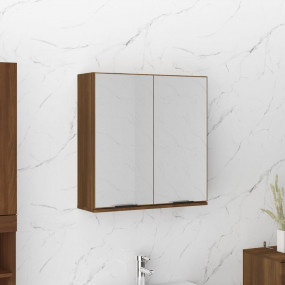 Bathroom Mirror Cabinet Brown Oak Engineered wood, Acry...