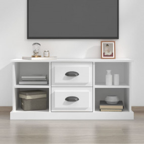 TV Cabinet White Engineered Wood Medium TV Cabinet Rect...