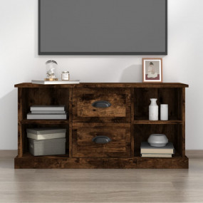 TV Cabinet Smoked Oak Engineered Wood Medium TV Cabinet