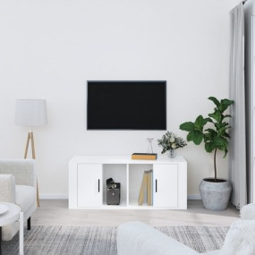 TV Cabinet High gloss white Engineered wood TV Cabinet