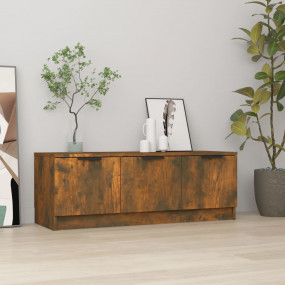 TV Cabinet Smoked Oak Engineered Wood 40.2 x 13.8 x 14....
