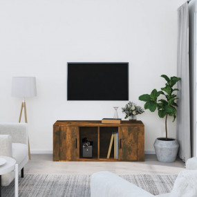 TV Cabinet Smoked oak Engineered Wood 39.4 in  13.8 in ...