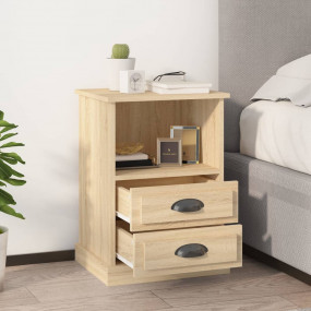 Bedside Cabinet Set of 2 Sonoma oak Engineered wood Med...
