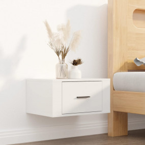 Wall-mounted Bedside Cabinet High gloss white Engineere...