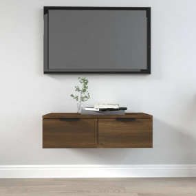 Wall Cabinet Brown Oak Engineered Wood Standard Wall Ca...