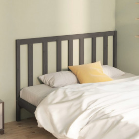 Bed Headboard Grey Solid pine wood 57.5 in wide, 39.4 i...