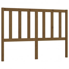 Bed Headboard Honey Brown Solid Pine Wood