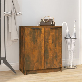 Shoe Cabinet Smoked Oak Engineered wood Medium Shoe Cab...