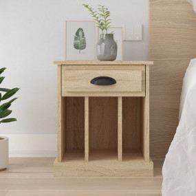 Bedside Cabinet Sonoma Oak Engineered Wood Medium Bedsi...