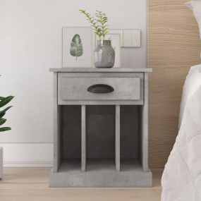 Bedside Cabinet Concrete Grey Engineered wood Compact N...