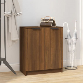 Shoe Cabinet Brown Oak Engineered Wood Standard Shoe Ca...
