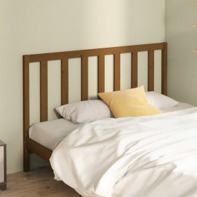 Bed Headboard Honey Brown Solid Pine Wood Large Durable