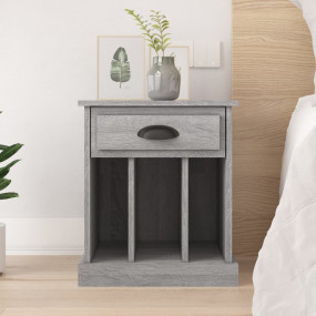 Bedside Cabinet Grey Sonoma Engineered Wood Compact