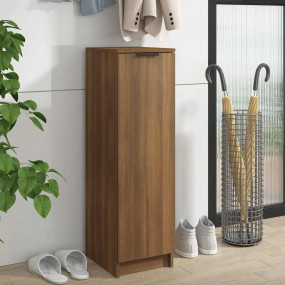 Shoe Cabinet Brown Oak Engineered Wood Shoe Cabinet Rec...