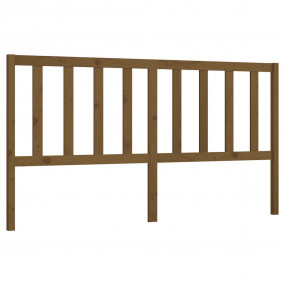 Bed Headboard Honey brown Solid pine wood