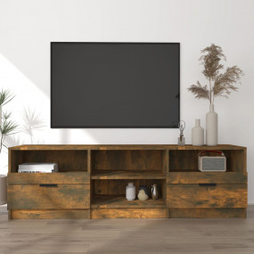 TV Cabinet Smoked Oak Engineered Wood Large TV Cabinet