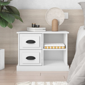 Nightstand White Engineered wood 23.6 x 14.0 x 17.7 in ...
