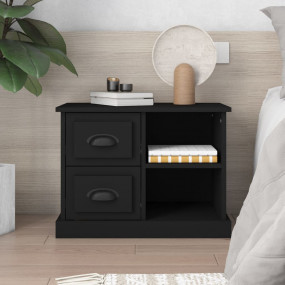 Bedside Cabinet Black Engineered wood Medium Bedside Ca...
