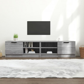 TV Cabinet Set of 2 Gray Sonoma Engineered wood Compact