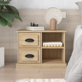Bedside Cabinet Sonoma Oak Engineered wood Compact
