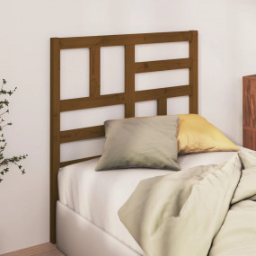 Bed Headboard Honey brown Solid pine wood Medium