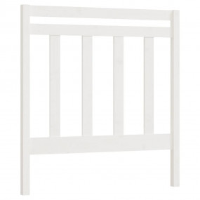 Bed Headboard White Solid Pine Wood Double Decorative I...