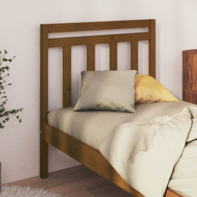 Bed Headboard Honey brown Solid pine wood Standard Bed ...