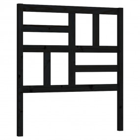 Bed Headboard Black Solid pine wood 41.7" width x 40.9"...