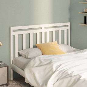 Bed Headboard White Solid pine wood Double Decorative I...