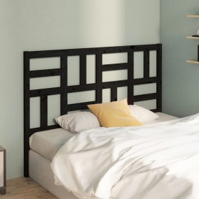 Bed Headboard Black Solid pine wood Standard Decorative...