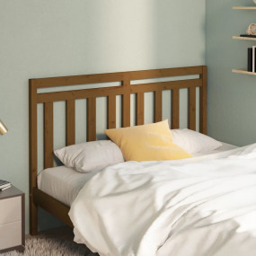 Bed Headboard Honey brown Solid pine wood