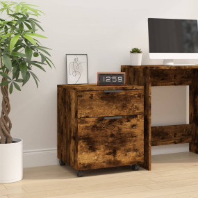 File Cabinet Smoked Oak Engineered Wood Regular