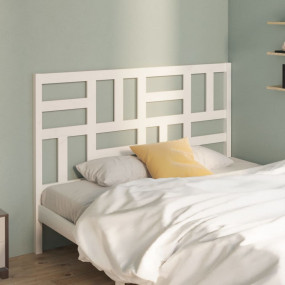 Bed Headboard White Solid pine wood 55.5 x 1.6 x 40.9 i...