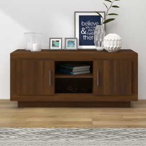 TV Cabinet Brown Oak Engineered Wood 40.2 x 13.8 x 17.7...