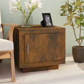 Coffee Table Smoked Oak Engineered Wood 19.7 in - 23.6 ...