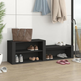 Shoe Cabinet Black Engineered wood Medium Shoe Cabinet