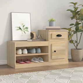 Shoe Cabinet Sonoma Oak Engineered wood 39.4 in x 16.5 ...