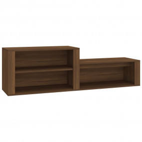 Shoe Cabinet Brown Oak Engineered Wood Medium Shoe Cabi...
